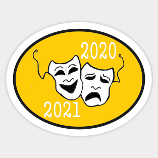 CORONA VIRUS masked PANTOMIME 2021 Sticker